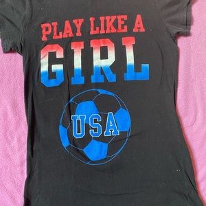 Girls short sleeve soccer shirt